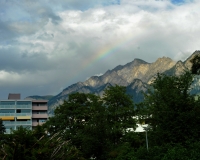 Rainbow-on-mountains