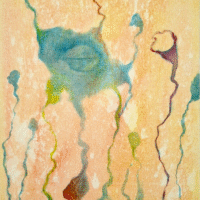 acrylic and oil on canvas